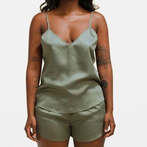 NWB ETTITUDE  Bamboo Blend Sateen Cami Tank Top